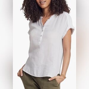 FAHERTY White Dream Desmond Organic Cotton Top